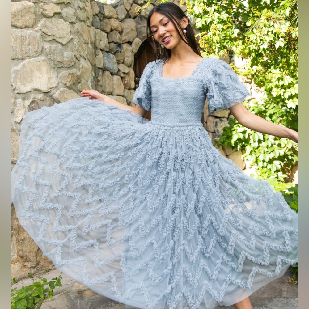 Ivy city co cloud nine blue dress